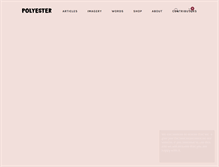 Tablet Screenshot of polyesterzine.com